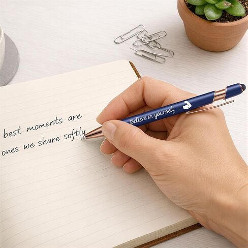 Bulk Custom Pens with Name Logo, 6-1000 PCS Personalized Black Blue Ink Pen,Engraved Metal Ballpoint with Stylus,Customized Pens for Business Event Party Item, Funny Office Coworker Nurse Teacher Gift in Saudi Arabia