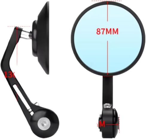 CNC Motorcycle Rear View Side Mirrors - Handlebar End Mirrors Compatible with Models 695, 696, 796, 797, 821, 1100, 1200, 1200S, 1200R, S2R in Saudi Arabia