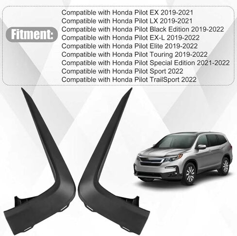 غطاء ممتص الصدمات الأمامي الأيسر والأيمن من COOL STAR متوافق مع Honda Pilot 2019-2022 يستبدل 71108TG7A50 71103TG7A50 HO1047103 HO1046103 in Kuwait