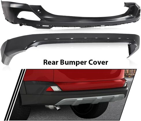 ANDPLAY Rear Upper and Lower Bumper Covers 2PCS Compatible with Toyota RAV4 SE 2016-2017/RAV4 LE Limited XLE 2016-2018 Fit Toyota RAV4 Hybrid LE+ Platinum 2017-2018 Black 521690R010, TO1115106 in Saudi Arabia
