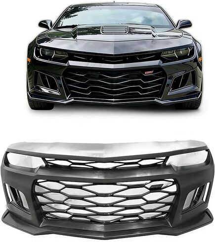 ZL1 Style Front Bumper Conversion Kit Compatible with 2014-2015 Chevy Camaro 5th Gen to 6th Gen with Grille, Lip, and Undertray, Unpainted in Saudi Arabia