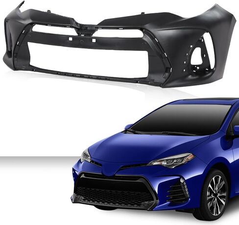 ANDPLAY Rear Upper and Lower Bumper Covers 2PCS Compatible with Toyota RAV4 SE 2016-2017/RAV4 LE Limited XLE 2016-2018 Fit Toyota RAV4 Hybrid LE+ Platinum 2017-2018 Black 521690R010, TO1115106 in Saudi Arabia
