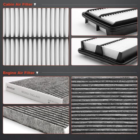 Engine & Cabin Air Filter Kit for Pilot (2016–2022), Ridgeline (2017–2025), Passport (2019–2025), MDX 3.0L/3.5L (2016–2020), Replace 172205J6A10, 80292SDAA01 in Saudi Arabia