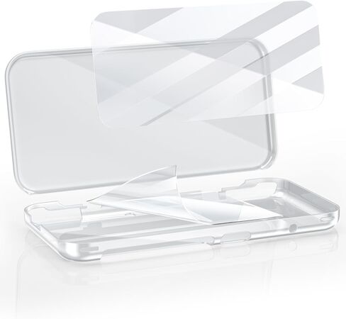 حافظة حماية شفافة لجهاز 2DS XL الجديد - هيكل صلب منقسم للكمبيوتر الشخصي مع واقيات شاشة مزدوجة ومجموعة أدوات التثبيت - غطاء شفاف مكون من قطعتين، مصمم لجهاز 2DS XL الجديد فقط (وليس أفلام الزجاج المقسى) in Kuwait