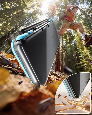 حافظة حماية شفافة لجهاز 2DS XL الجديد - هيكل صلب منقسم للكمبيوتر الشخصي مع واقيات شاشة مزدوجة ومجموعة أدوات التثبيت - غطاء شفاف مكون من قطعتين، مصمم لجهاز 2DS XL الجديد فقط (وليس أفلام الزجاج المقسى) in Kuwait