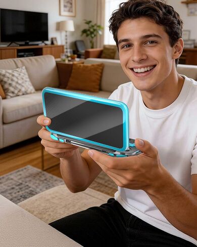 حافظة حماية شفافة لجهاز 2DS XL الجديد - هيكل صلب منقسم للكمبيوتر الشخصي مع واقيات شاشة مزدوجة ومجموعة أدوات التثبيت - غطاء شفاف مكون من قطعتين، مصمم لجهاز 2DS XL الجديد فقط (وليس أفلام الزجاج المقسى) in Kuwait