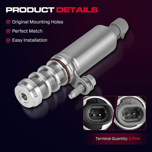صمام الملف اللولبي لمشغل عمود الحدبات لمدخل عادم VVT مناسب لسيارة Chevy HHR Cobalt Impala Equinox Malibu، استبدل 12655420 in Kuwait