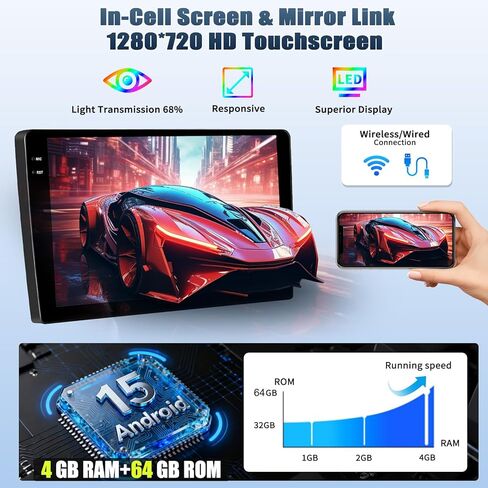 2+64G Android 13 Car Stereo for Honda Odyssey 2005-2010 with Apple Carplay Android Auto Mirror Link 10.1 inch Touchscreen FM RDS HiFi Bluetooth WiFi GPS+Camera & MIC in Saudi Arabia