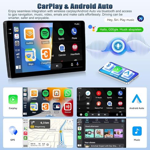 2+64G Android 13 Car Stereo for Honda Odyssey 2005-2010 with Apple Carplay Android Auto Mirror Link 10.1 inch Touchscreen FM RDS HiFi Bluetooth WiFi GPS+Camera & MIC in Saudi Arabia