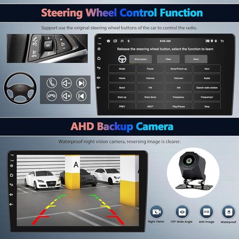 2+64G Android 13 Car Stereo for Honda Odyssey 2005-2010 with Apple Carplay Android Auto Mirror Link 10.1 inch Touchscreen FM RDS HiFi Bluetooth WiFi GPS+Camera & MIC in Saudi Arabia