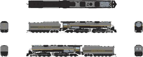 Broadway Limited 6985 UP Challenger 4-6-6-4، #3977، إصدار المتحف، رمادي ثنائي اللون، زيتي رقيق، مع أجنحة الرياح، صوت Paragon4/DC/DCC، دخان، مقياس N in Kuwait