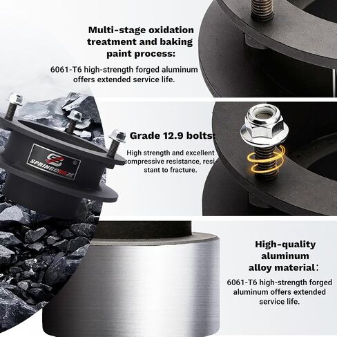 Leveling Lift Kit 2" Front 1994-2001 Ram 1500 4WD,1994-2013 Ram 2500 4WD,1994-2013 Ram 3500 4WD, Front Suspension Level Kit with Sound Isolator Reduces Wear and Vibration During Driving. in Saudi Arabia