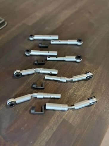 ALUMINUM ADJUSTABLE HEIGHT LINK RODS +1.5" LIFT FRONT & REAR AXLE - COMPLETE VEHICLE SET COMPATIBLE WITH LAND ROVER RANGE ROVER L322 HSE 2003-2012 AIR RIDE SUSPENSION, # MOTORWORKS#10 in Saudi Arabia