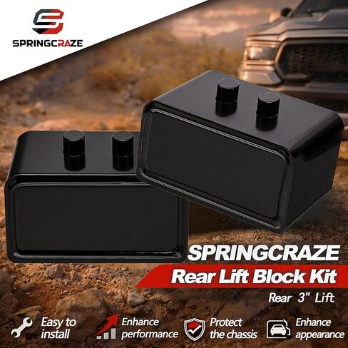 3" Rear Lift Block Kit Compatible With 2004-2020 F150 2WD 4WD,2-4" Rear Shock Extenders Leveling Blocks Kit for F150 with Extended U bolts in Saudi Arabia