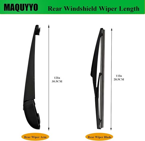 Rear Windshield Wiper Arm Blade Set Replacement for Jeep Grand Cherokee 2014-2022, MAQUYYO Rear Wiper Blade Arm Kit Replace 68197131AA in Saudi Arabia