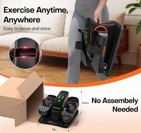 Under Desk Elliptical Machine, Ellipse Leg Exerciser with 15 Adjustable Speeds, Quiet & Compact Electric Pedal Exerciser for Seniors, Leg Exerciser While Sitting with Display Monitor & Remote Control in Saudi Arabia