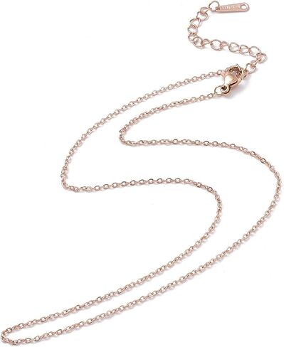 10Pcs 1.5mm Stainless Steel Cable Chain Necklace with Lobster Clasps Chain Extender for DIY Necklace Jewelry Making 15.75 inch(40cm) in Kuwait