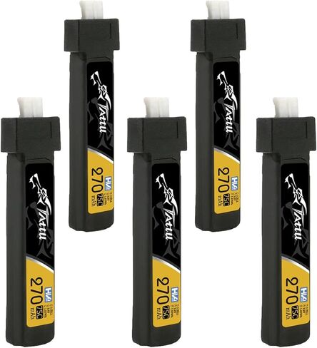 حزمة بطارية ليبو TATTU 270 مللي أمبير 3.8 فولت عالية الجهد 75C 1S1P مع قابس JST-PHR 2.0 (5 قطع) in Kuwait