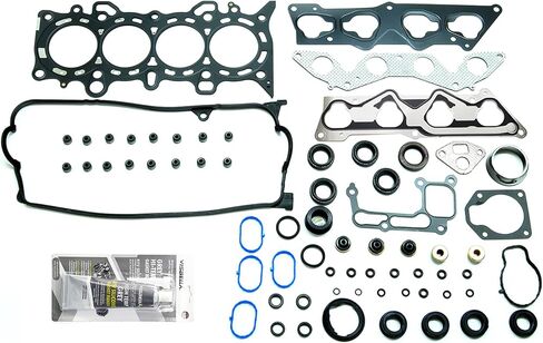 مجموعة حشية رأس اسطوانة المحرك من Partsflow لسيارة Honda Civic LX 2001-2005 لسيارة Honda Civic DX 2001-2005 1.7L 1688CC L4 SOHC 16V ENG. الكود D17A1 OE#HS26236PT, 032-2953,HS4038, SL1000,HS26236PT-2 in Kuwait