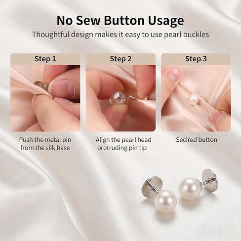 40 Pcs Pearl Brooches for Women, No Need to Sew Removable Pearl Brooch Pins, Reusable Button Pin White Safety Pins for Shirt Blouse Dress Sweater Shawl in Kuwait