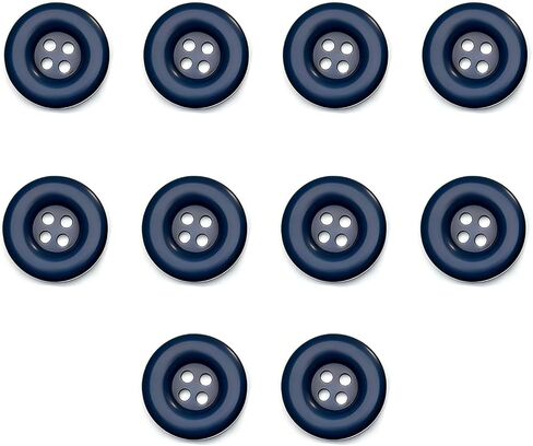 GLRXMX 10pcs 1 Inch 25mm Round 4-Hole Resin Sewing Craft Buttons for DIY Tailoring, Clothing Coats, Scrapbooking, Bulk Environmental Fasteners Navy Blue in Saudi Arabia