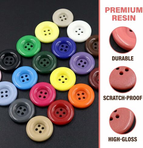 GLRXMX 10pcs 1 Inch 25mm Round 4-Hole Resin Sewing Craft Buttons for DIY Tailoring, Clothing Coats, Scrapbooking, Bulk Environmental Fasteners Navy Blue in Saudi Arabia