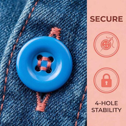 GLRXMX 10pcs 1 Inch 25mm Round 4-Hole Resin Sewing Craft Buttons for DIY Tailoring, Clothing Coats, Scrapbooking, Bulk Environmental Fasteners Navy Blue in Saudi Arabia
