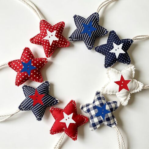 150Pcs 4th of July Patriotic Star Buttons, Red White and Blue Star Wooden Buttons for Independence Day Party Decoration, DIY Craft Sewing Clothes in Saudi Arabia