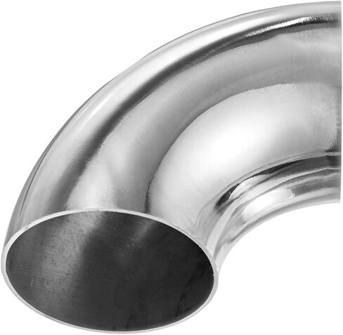 M METERXITY 1 حزمة OD 3 بوصة 90 درجة مغزل بيند الكوع، رشاقته 1.5 مم 304 أنبوب عادم من الفولاذ المقاوم للصدأ لنظام عادم السيارة المعدل، منحنى درابزين الدرج، الارتفاع 110 مم in Kuwait