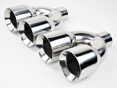 Dual 4.0" Quad Staggered Stainless Steel Exhaust Tips for Dodge Challenger 2008-2023 in Saudi Arabia