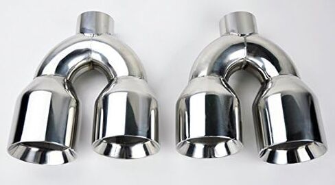 Dual 4.0" Quad Staggered Stainless Steel Exhaust Tips for Dodge Challenger 2008-2023 in Saudi Arabia