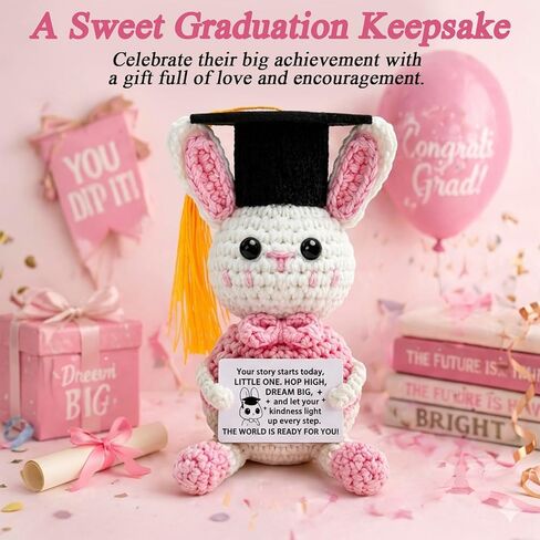 Graduation for Class of 2026 - Cute Rabbit Graduation Ornament for Office & Home, Sentimental Congrats Grad Keepsake for Friends Daughter Son, College University School Graduation Essentials in Saudi Arabia