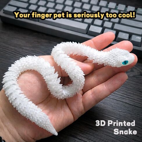 5PCS 12-Inch 3D Printed Snake Fidget Toys, Articulated Snakes, Glow in The Dark, Desk Decor, Shelf Display, Stress Relief, Family Play, Easter Basket Stuffers, Party Favor, Gifts for Kids & Adults in Saudi Arabia