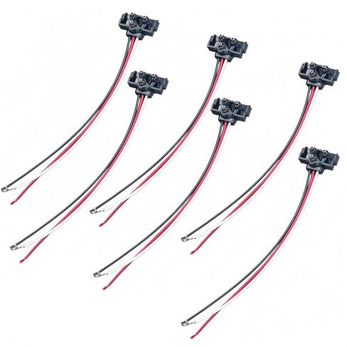 6PCS 18AWG 300mm/11.8in 3 Wires Trailer Light Connector Truck Trailer Molded 3 Prong Pin Pigtail Harness Plug Right Angle for Stop Turn Tail Brake Backup Light Gytovvvz in Saudi Arabia
