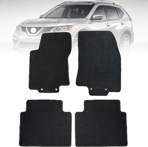 سجادة أرضية السيارة GXARTS متوافقة مع Nissan Rogue 2014 2015 2016 2017 2018 2019 2020 | بطانات أرضية السجاد الأمامية والخلفية، حماية من جميع الأحوال الجوية مع ظهر مضاد للانزلاق in Kuwait