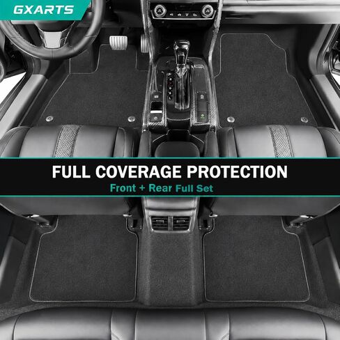سجادة أرضية السيارة GXARTS متوافقة مع Nissan Rogue 2014 2015 2016 2017 2018 2019 2020 | بطانات أرضية السجاد الأمامية والخلفية، حماية من جميع الأحوال الجوية مع ظهر مضاد للانزلاق in Kuwait