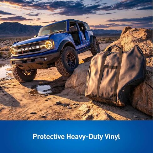 أكياس تخزين للأبواب الخلفية من Holda متوافقة مع 2021-2026 Bronco 4-Door (مجموعة من 2) - شعار مرخص رسميًا، قاعدة أساسية من الإسفنج، فينيل عالي التحمل، بطانة من اللباد in Kuwait