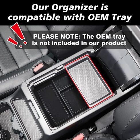 Muslogy Center Console Organizer Compatible with 2023 2024 2025 2026 Honda CRV & CRV Hybrid Tray & Armrest Hidden Storage Compartment 2PCS Set(Console Tray+Hidden Organizer) in Kuwait