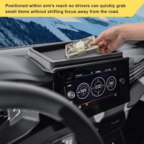 Dashboard Organizer Storage Tray Compatible with 2025 2026 Volkswagen Jetta Accessories - Behind 8-inch Screen Organizer for 2025-2026 Jetta S/SE/SEL/Sport/GLI Dash Shelf ABS in Saudi Arabia