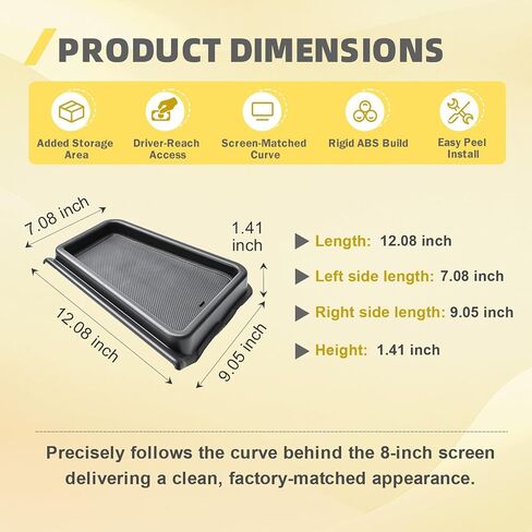 Dashboard Organizer Storage Tray Compatible with 2025 2026 Volkswagen Jetta Accessories - Behind 8-inch Screen Organizer for 2025-2026 Jetta S/SE/SEL/Sport/GLI Dash Shelf ABS in Saudi Arabia