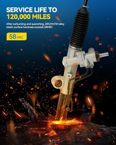 PHILTOP Hydraulic Power Steering Rack and Pinion Compatible for 2006-2010 H3, 2010 H3T Replace 22-1040 in Kuwait