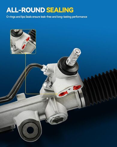PHILTOP Hydraulic Power Steering Rack and Pinion Compatible for 2006-2010 H3, 2010 H3T Replace 22-1040 in Kuwait
