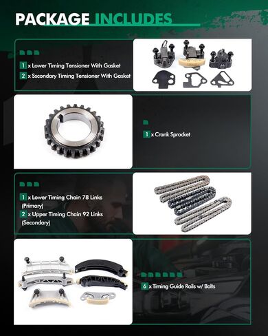 مجموعة أدوات سلسلة توقيت المحرك SCITOO TS21003 تحل محل كاديلاك لزحل لسوزوكي لبويك CTS STS Aura XL-7 LaCrosse Rendezvous SRX 3.6L 2.8L in Kuwait