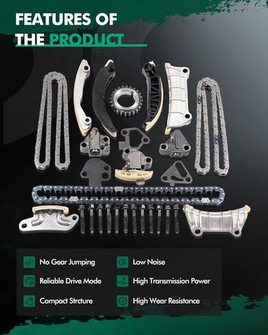 مجموعة أدوات سلسلة توقيت المحرك SCITOO TS21003 تحل محل كاديلاك لزحل لسوزوكي لبويك CTS STS Aura XL-7 LaCrosse Rendezvous SRX 3.6L 2.8L in Kuwait