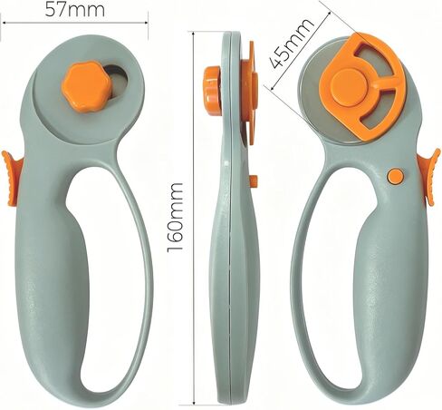 Rotary Cutter for Fabric with Safety Lock,Fabric Cutter Rotary Tool with Ergonomic Classic Comfort Loop for Crafting Sewing Quilting 45mm in Saudi Arabia