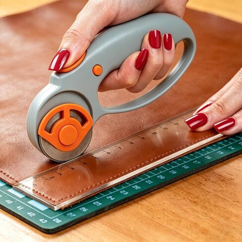 Rotary Cutter for Fabric with Safety Lock,Fabric Cutter Rotary Tool with Ergonomic Classic Comfort Loop for Crafting Sewing Quilting 45mm in Saudi Arabia