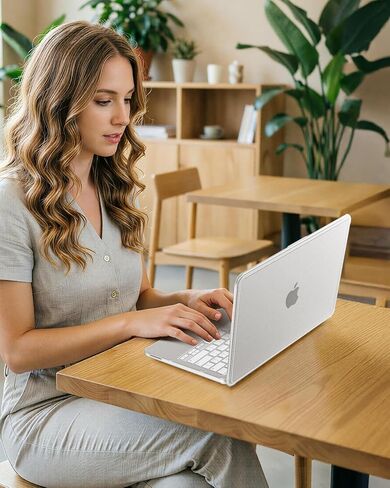 Fintie Case for MacBook Neo 13 Inch A3404 (2026 Release) - Ultra-Thin Hard Shell Cover, Anti-Crack Bumper, Scratch-Resistant Protective Case, Anti-Fingerprints PC Hard Shell Laptop Cover (Clear) in Kuwait