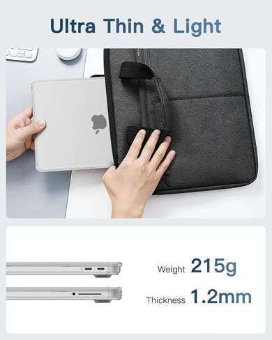 Fintie Case for MacBook Neo 13 Inch A3404 (2026 Release) - Ultra-Thin Hard Shell Cover, Anti-Crack Bumper, Scratch-Resistant Protective Case, Anti-Fingerprints PC Hard Shell Laptop Cover (Clear) in Kuwait