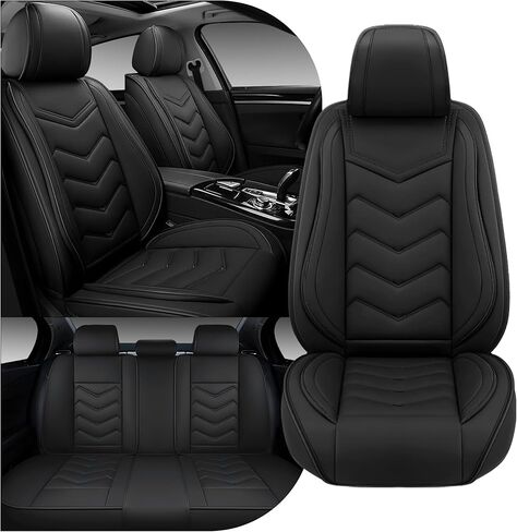 CTDS Car Seat Covers for Acura MDX 2001-2026, Stylish Sport Seat Cover, Premium Nappa Leather Car Seat Cover. Automobile Seat Covers Sets.(Luxury 5 Seats/Pure Black) in Kuwait