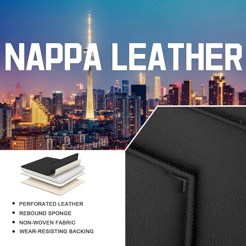 CTDS Car Seat Covers for Acura MDX 2001-2026, Stylish Sport Seat Cover, Premium Nappa Leather Car Seat Cover. Automobile Seat Covers Sets.(Luxury 5 Seats/Pure Black) in Kuwait